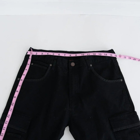 Tough Duck Black Thick Cotton Cargo Pants Size  34x32 - Picture 4 of 16